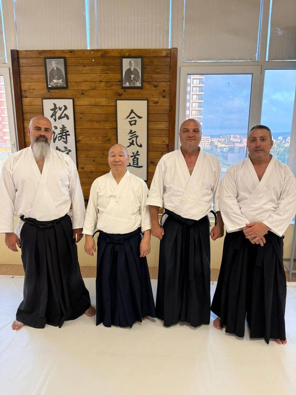 Sensei Elie Beam with visiting Japanese Shihan