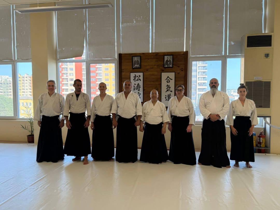 Instructors lined up in the seminar dojo